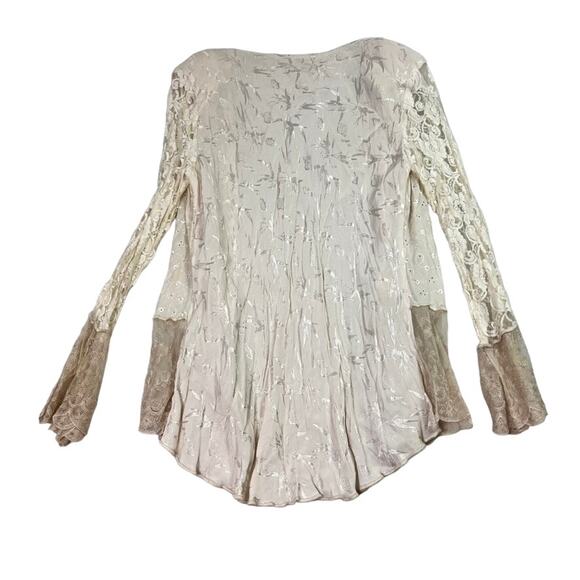Cardigan Women 6 Cream Lace Mix Media Embroidered  Vintage Victorian - Picture 5 of 15
